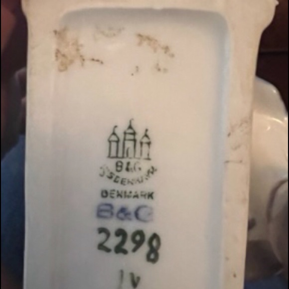 Bing andGrondahl Idas Flowers figurine older three tower mark Demark 1950 - Picture 10 of 11